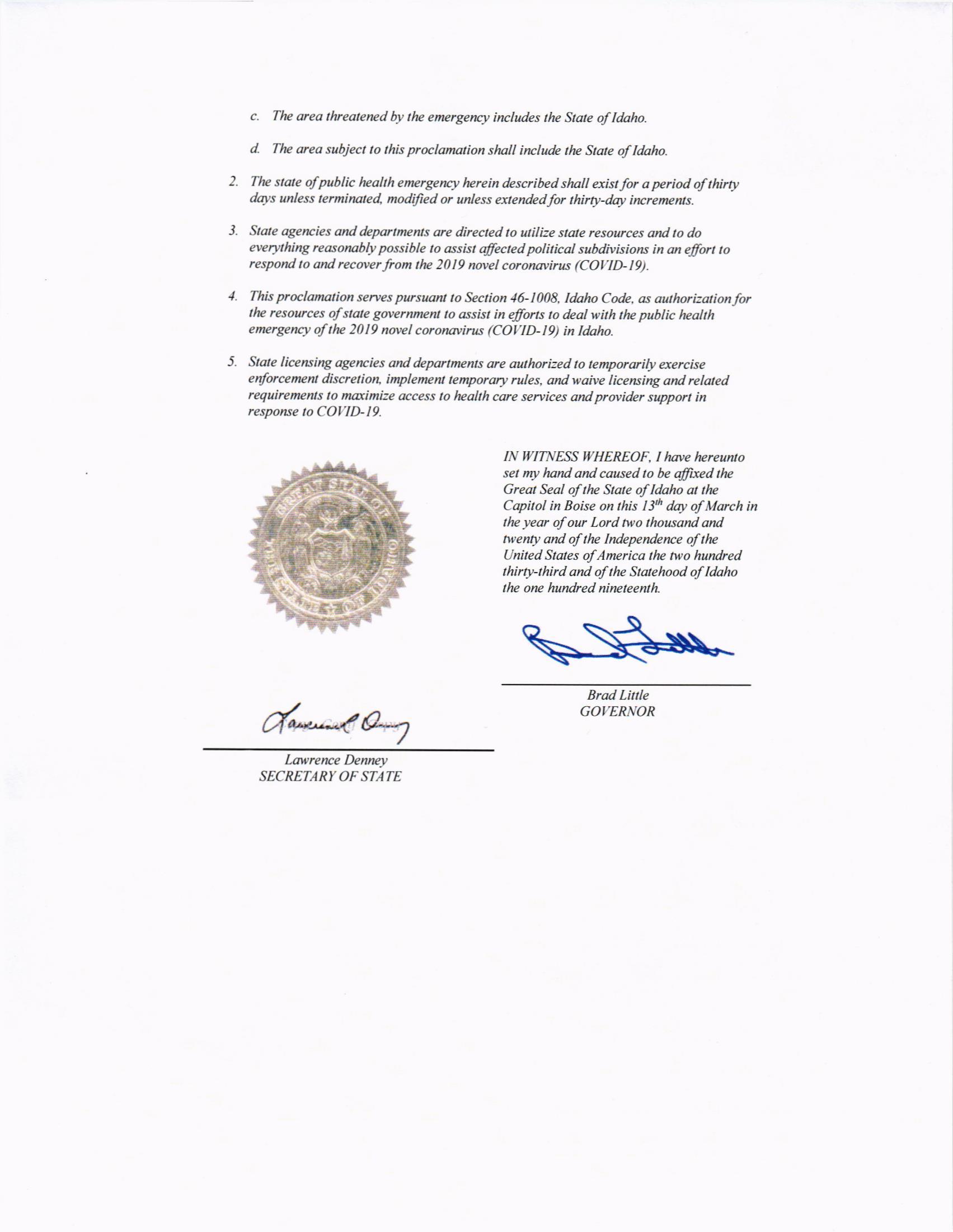 Governors Proclamation (2)