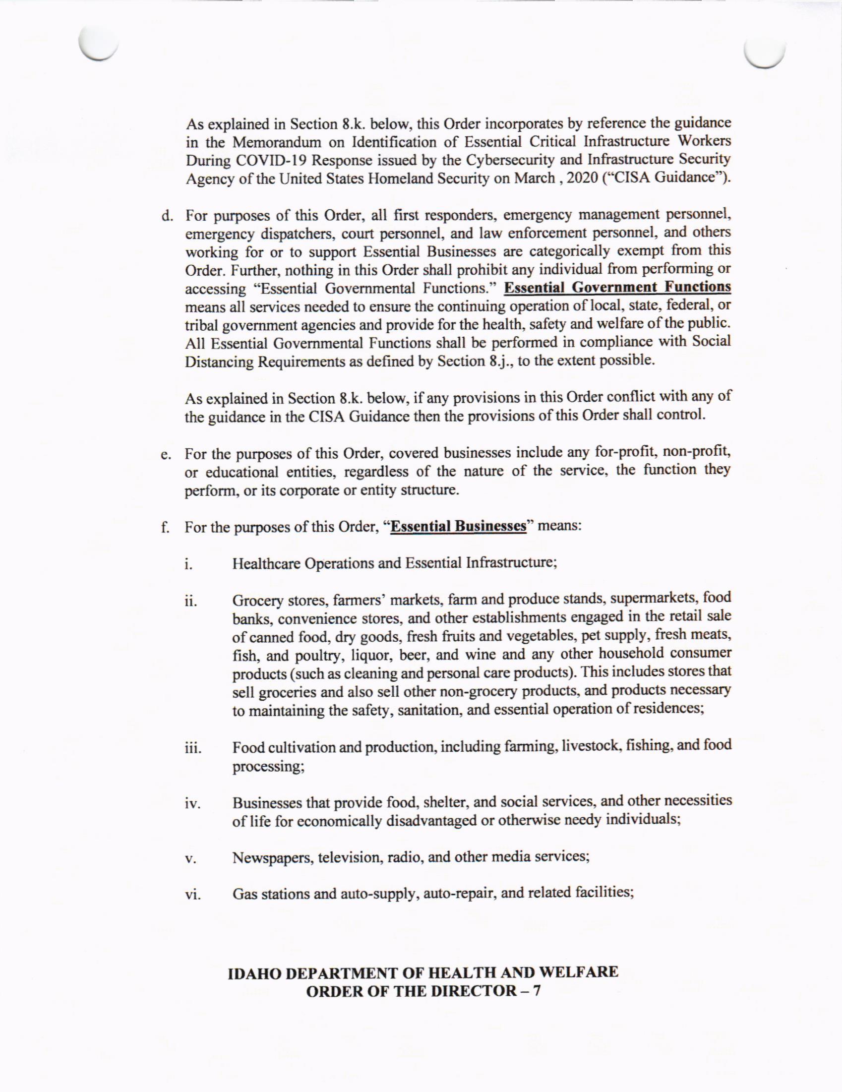 Order to Self Isolate007